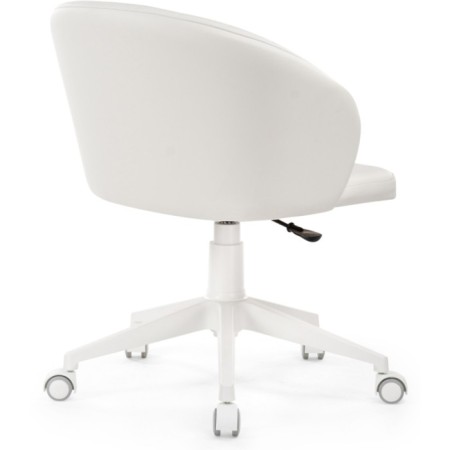 Computer chair Plastic Plastic/Ecokozha, White/White 59x60x78 cm-4