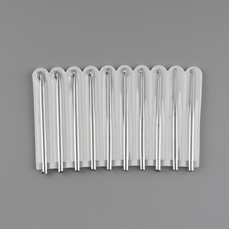 Knitting hook, with interchangeable heads, 10 pcs, D = 0.5 - 2.75 mm, 11.5 cm, color mix-5