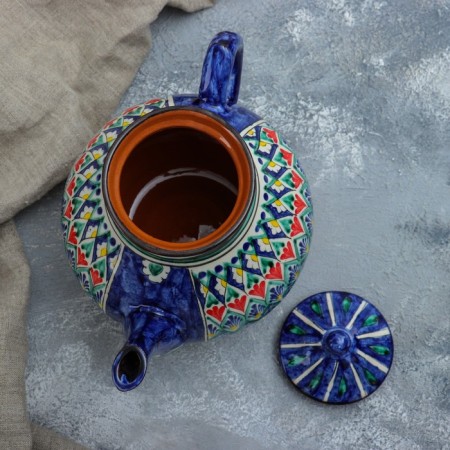 Rishtan ceramics "Patterns", 1600 ml, blue mix-5