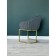 SHELL chair, 56 × 63 × 83 cm, blue color, gold frame
