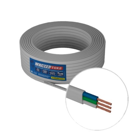 The wire "Master of current" Pugnpbm, section 3x2.5 mm2, 50 m, white