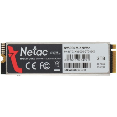 SSD NETAC PCIE 4.0 x4 2TB NT01NV5000-2T0-2T0-E4X NV5000 M.2 2280-2
