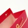 Packet for flowers, handle chain, "raspberry", with gold embossing, 15 x 10.5 x 10 cm