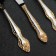 A set of cutlery "Troika", 24 items, thickness 2 mm, local nitride-titanium coating, decorative box