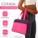 Female sports bag, textura, small size, gray/pink color