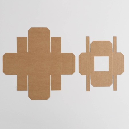 The box is folding, the lid is, with a window, craft, 10 x 10 x 5 cm-3