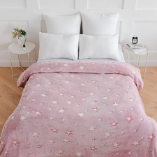 Plaid luminous Free House of Stars 100x150cm, Pink, Aerosoft 190GM, PE100%