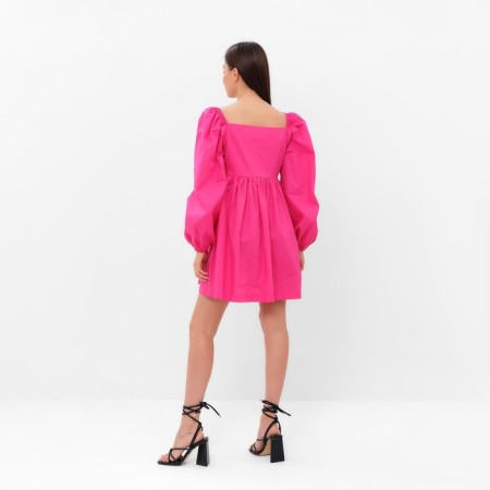 Women's dress MIST with voluminous sleeves, fuchsia, p.40-42-5