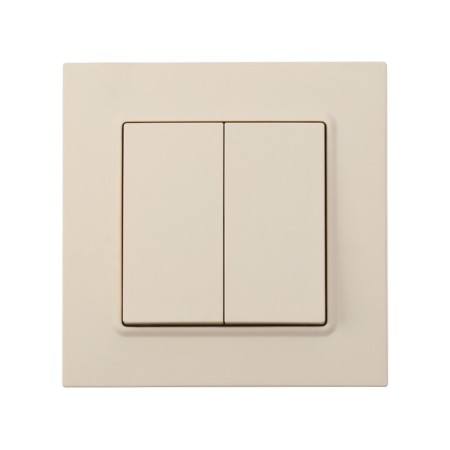 Выключатель проходной TOT Elegant, 10 А, 2 кл., скрытый, бежевый-2