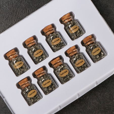 Crystal collection in a jar, 9 jars-3