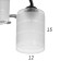 Chandelier 1697/6 E27 40W white 57x57x28 cm Bayerlux