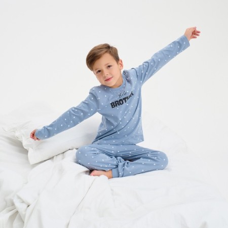 Children's pajamas for the boy KAFTAN Brother, R.30 (98-104), gray-blue-6
