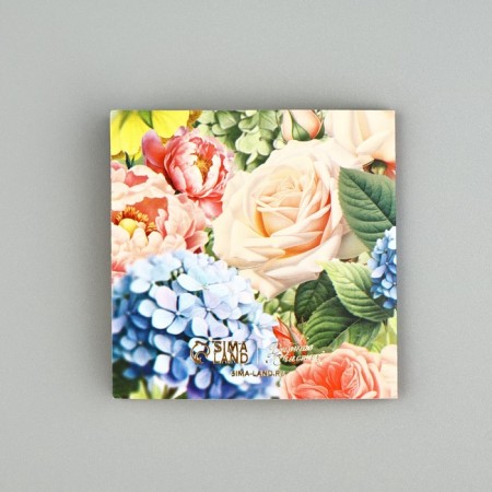 A postcard with an envelope "Bloom with happiness", embossing, 7 x 7 cm-3