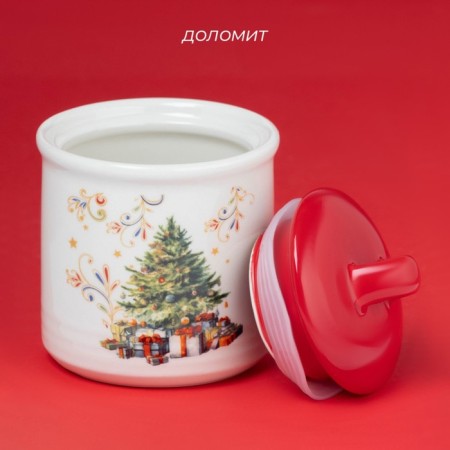 Sugar of the New Year's share "Magic tree", 150 ml, ceramics, white color-1