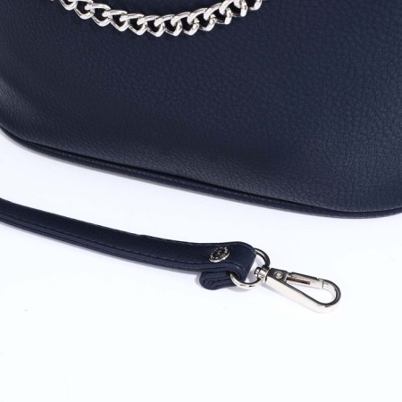 Janelli Cross-Boda Bag on a zipper, 2 external pockets, blue color-5