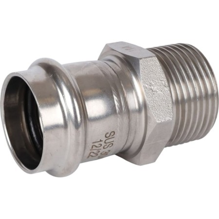 Adapter Rommer RSS-0021-000281, VPR-HR, D = 28 mm X 1 ", press, stainless steel-2