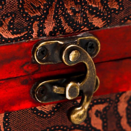 Casket wood chest with a “branch” handle 9.4x13.8x9.7 cm-1