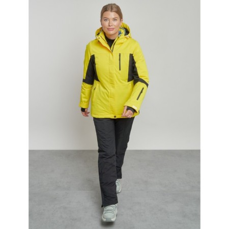 Ski costume female winter, size 42, yellow color-5