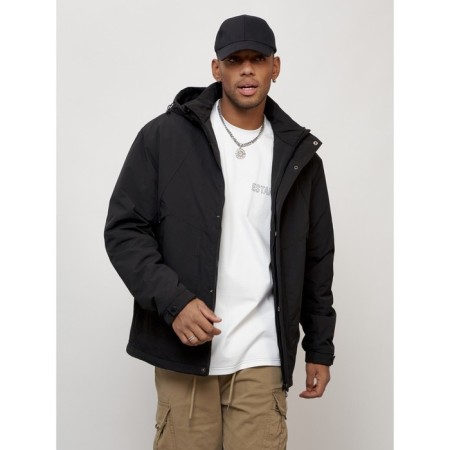 Male spring jacket, size 50, black color-5