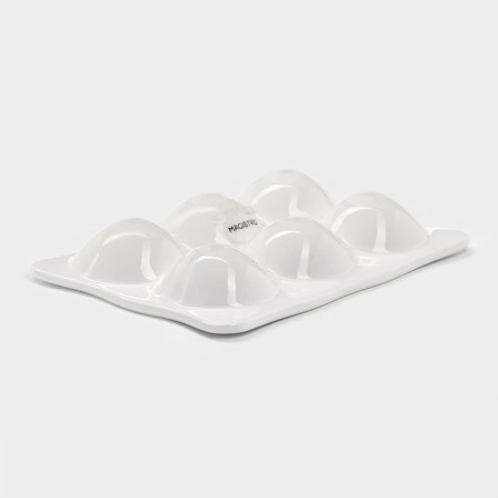 Egg stand porcelain Magistro "Blanche", 18 × 13 cm, white color-3