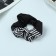 Hair elastic band "Orbit" half stripes, 8 cm, black and white