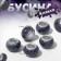 Bead "Klyaksa", black color in silver
