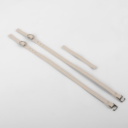 Shoe strap, artificial leather, 30 cm, 8 mm, 2 pcs, beige color-1