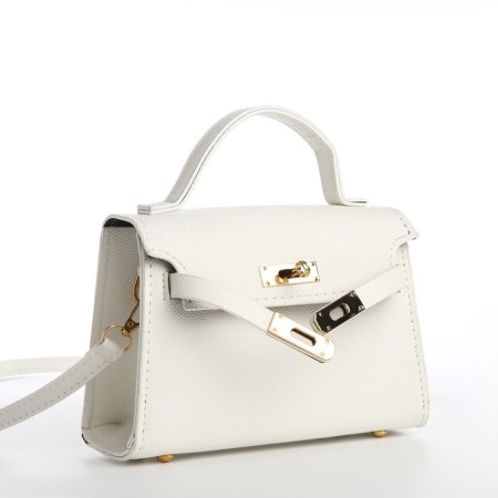 Bag Women's Messoriner, white color 19*13*7 cm-5