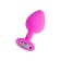 Anal plug Brilliant, silicone, pink color, 8 cm, d = 3 cm
