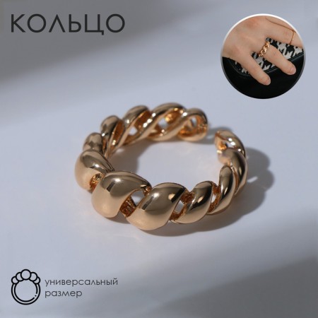 Ring "Kosichka", color gold, dimensionless (from 18 size)