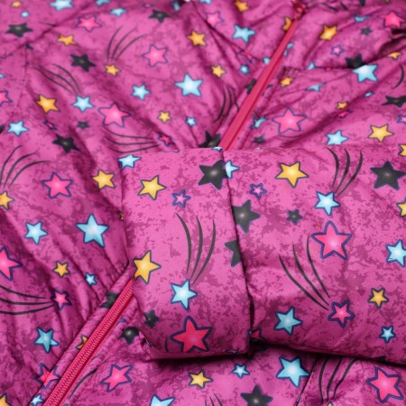 Jacket for girls, raspberry color/stars, height 110-116 cm-9