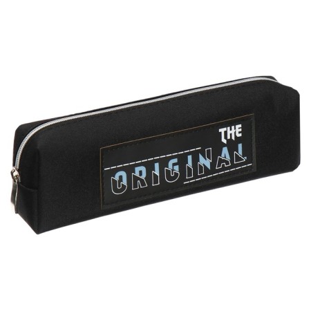 Penal soft, 1 compartment, 60 x 200 x 55 mm, voluminous, artificial leather application, Devente only black, mix*3vid-1