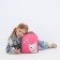 Baby backpack for a girl Textile "Cute cat", 28x24.5x8 cm