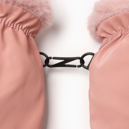 Women's mittens minku, pink color, 25 cm-3