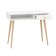Written table with a box and an open niche, 900 × 450 × 760 mm, white color