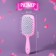 The comb is massage, wide, ventilated, 8.5 × 20.5 cm, PVC box, pink/white color