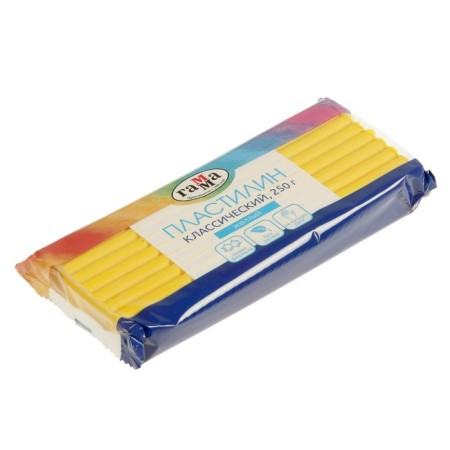 Plasticine 250 g, "gamma" classic, yellow