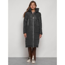 Coat insulated winter female, size 50, dark gray color