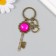 Trick metal, glass "Double heart and key" bronze 10 cm