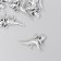 Decor for creativity Metal "Tyrannosavr" silver 2x1.1 cm