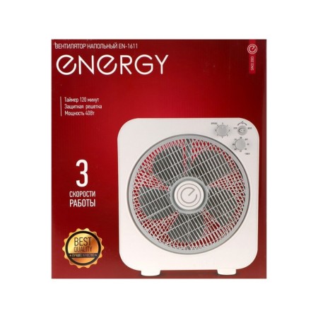 Energy EN-1611 fan, floor, 40 watts, 3 speeds, white-8