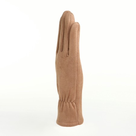 Gloves are female, dimensionless, without insulation, beige color-1