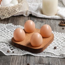 Adelica eggs and cupcake stand, 4 compartments, d = 13 cm, 13 × 13 × 1.8 cm, array of birch