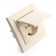 1-seater s/s outlet with a lid, Stekker series Erna, PST16-9012-02, ivory