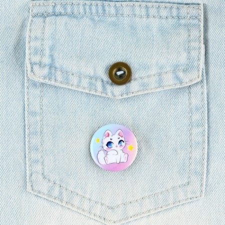 Metal icon, sunset "Cute anime", d = 2.5 cm, mix-16