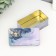 Rectangular metal casket "Colored marble with golden cracks" mix 6.5x3.8x11.5 cm