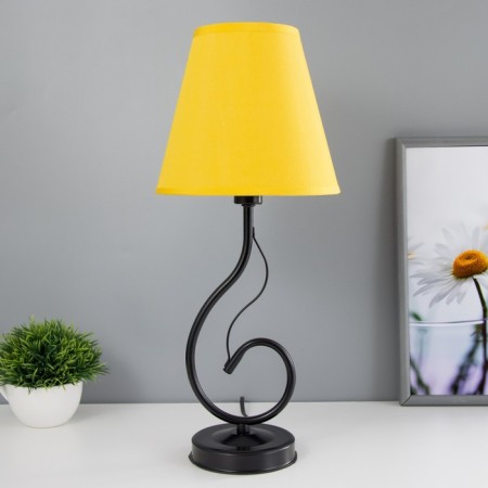 Lamp table Marcel 1x15W E14 18x18x42cm black/Risalux lemon