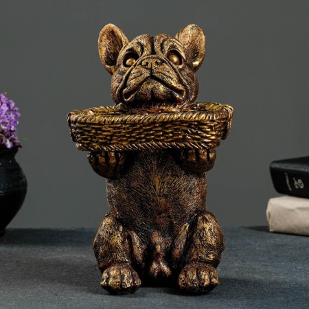 Candy Candy "A Dog with Brain" Bronze, 24x15x17cm-3