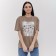 Female T-shirt, brown color, ONE SIZE (42-46)