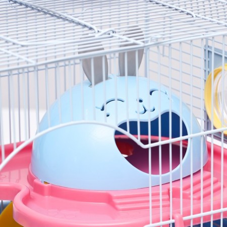 A cage for rodents "Pigzon", equipped with a tunnel, 37 x 27 x 30 cm, blue-8